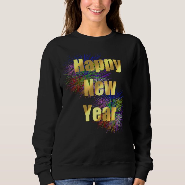 Sudadera Feliz Año Nuevo Festivo (Anverso)