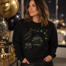Sudadera Feliz Año Nuevo Fuegos Artificiales Adult