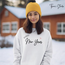 Feliz Año Nuevo Moderno Tipografía Minimalista Bla