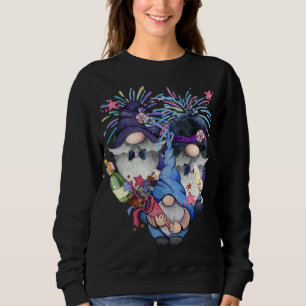 Sudadera Feliz Año Nuevo NYE Fiesta Tomte Three Garden Gnom