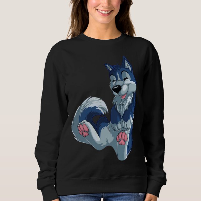 Sudadera Feliz Blue Husky (Anverso)