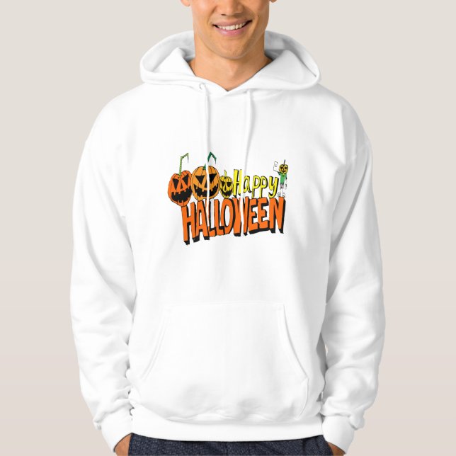 Sudadera Feliz calabaza de Halloween Hoodie (Anverso)
