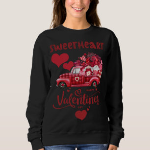 Sudadera Feliz Camión Rojo del Día de San Valentín con cart