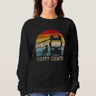 Sudadera Feliz Camper Rv Camping Hombres Mujeres Retro Sun 