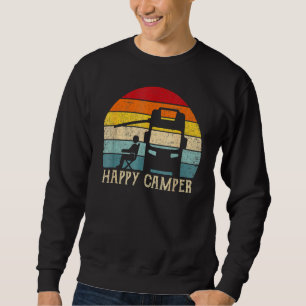 Sudadera Feliz Camper Rv Camping Retro Sun 70 años 80