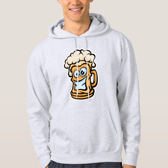 Sudadera Feliz Cerveza Mug, Ilustracion divertido (Anverso)
