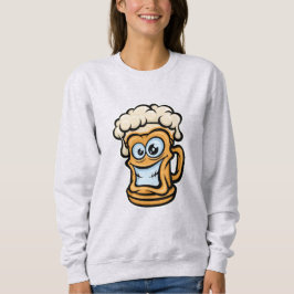 Sudadera Feliz Cerveza Mug, Ilustracion divertido