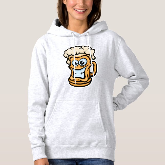 Sudadera Feliz Cerveza Mug, Ilustracion divertido (Anverso)