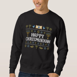 Sudadera Feliz Chrismukkah Navidad Judía Hanukkah Fiesta