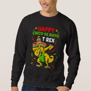 Sudadera Feliz Cinco De Mayo T Rex Dinosaur Taco Fiesta Par