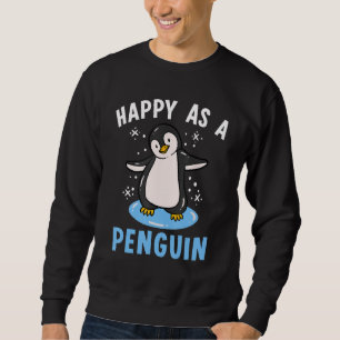 Sudadera Feliz como pingüino, divertido amante de los pájar