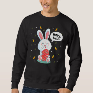 Sudadera Feliz Conejo de Pascua Boho Hunt Egg Carrot Bunny