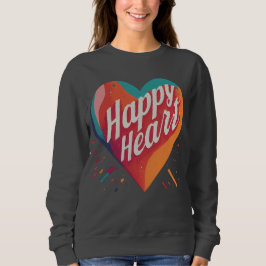 Sudadera Feliz corazón e instalación de Love Women's Basic