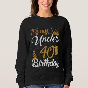 Sudadera Feliz Cumpleaños 40 De Mi Tío 1985 40 Años