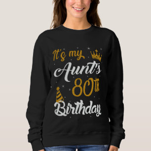 Sudadera Feliz Cumpleaños 80 de mi Tía 1945 80 Años