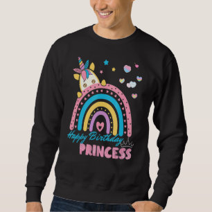Sudadera Feliz cumpleaños a la princesa Unicornio y el Ce d
