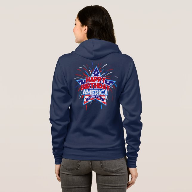 Sudadera Feliz cumpleaños América (Reverso completo)
