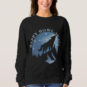 Sudadera Feliz cumpleaños con Howling Wolf y Moon