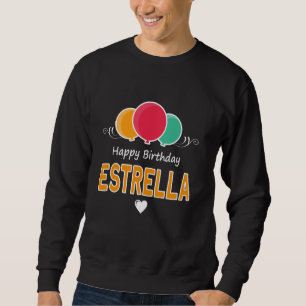 Sudadera Feliz cumpleaños diciendo Estrella