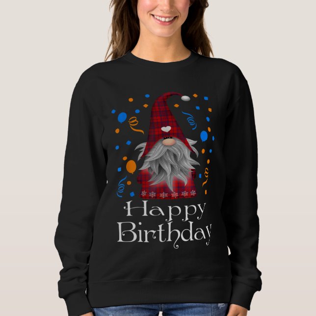 Sudadera Feliz cumpleaños Gnome Amantes Regalo Corazón Buff (Anverso)