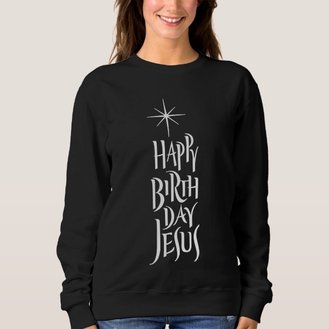 Sudadera Feliz cumpleaños Jesús Estrella religiosa de calig (Anverso)