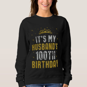 Sudadera Feliz cumpleaños número 100 de mi esposo 1925 100 