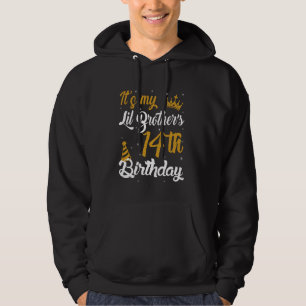 Sudadera Feliz Cumpleaños número 14 de mi hermanito 2011 14