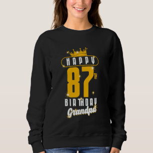 Sudadera Feliz cumpleaños número 87 abuelo Cumpleaños 87 añ