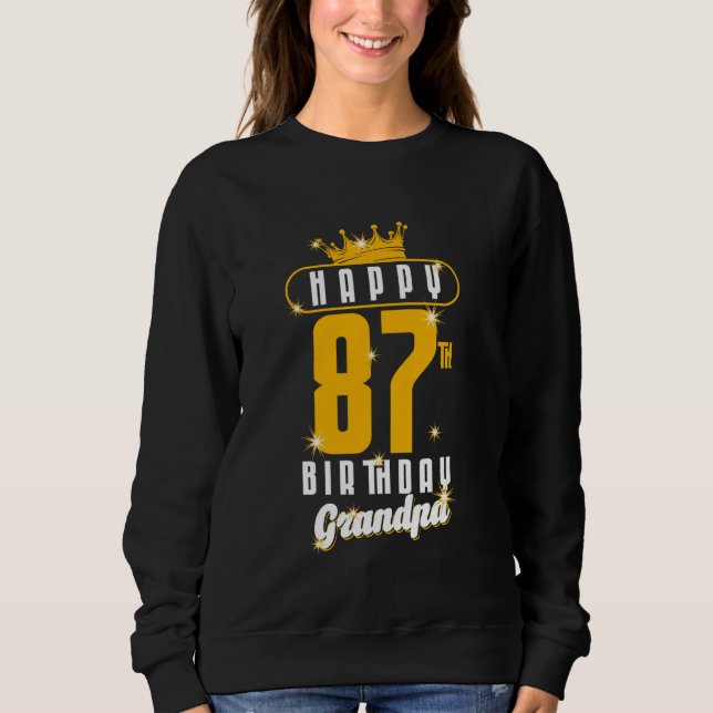 Sudadera Feliz cumpleaños número 87 abuelo Cumpleaños 87 añ (Anverso)