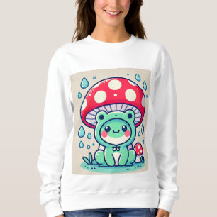 Sudadera ☔ Feliz de Rana y Paraguas