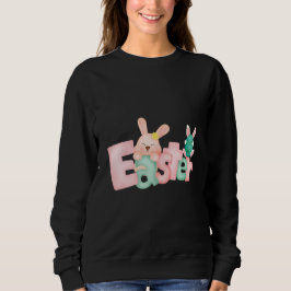 Sudadera Feliz deseo de Pascua - Graciosos besos conejitos