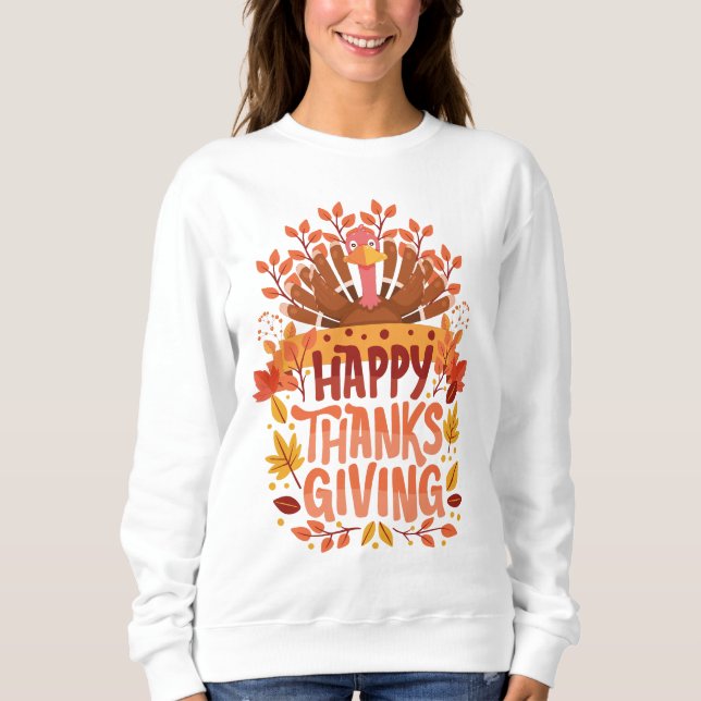 Sudadera Feliz Día de Acción de Gracias (Anverso)