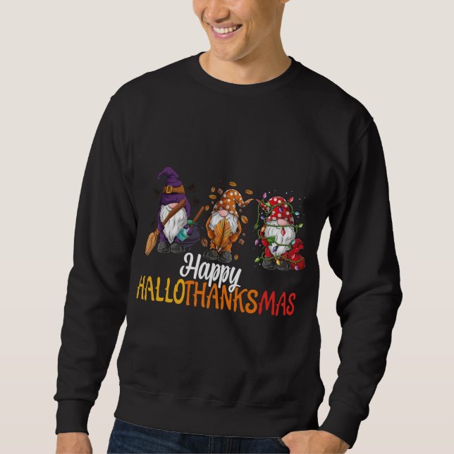 Sudadera Feliz Día de Acción de Gracias de Hallothanksmas G (Anverso)
