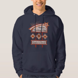 Sudadera Feliz Día de Acción de Gracias, Rótulo Retro Bendi