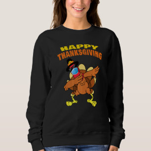Sudadera Feliz Día de Acción de Gracias Turquía Dabbing Fac