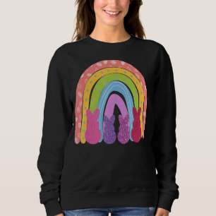 Sudadera Feliz Día de Aluminio Arcoiris lindo conejo de Pas