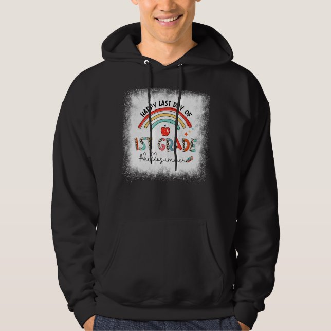 Sudadera Feliz Día de Arcoiris De Primer Grado Feliz Feliz (Anverso)