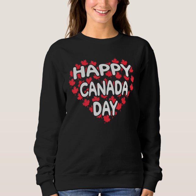 Sudadera Feliz Día de Canadá Bandera Canadiense Mapl del Or (Anverso)