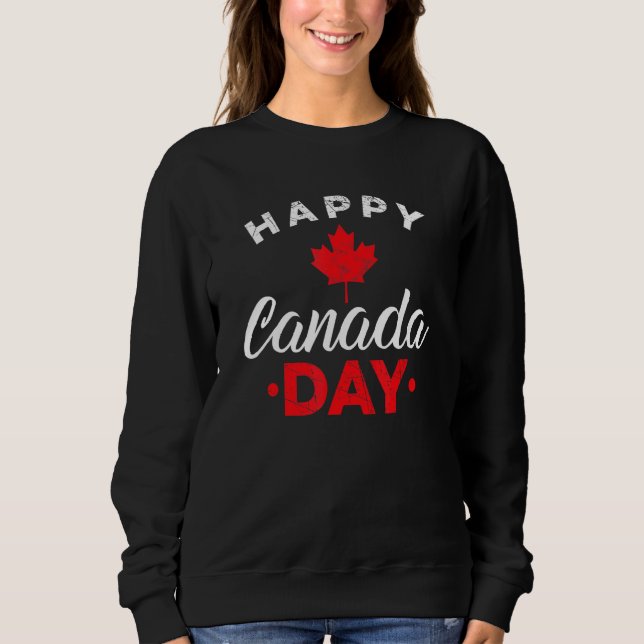 Sudadera Feliz Día de Canadá: Capa de arce Bandera canadien (Anverso)