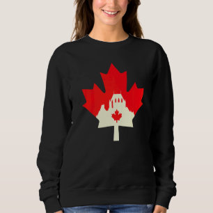 Sudadera Feliz Día de Canadá Hoja de Arce Bandera Canadiens