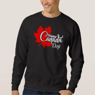 Sudadera Feliz Día de Canadá, hoja de arce, mujer bandera c