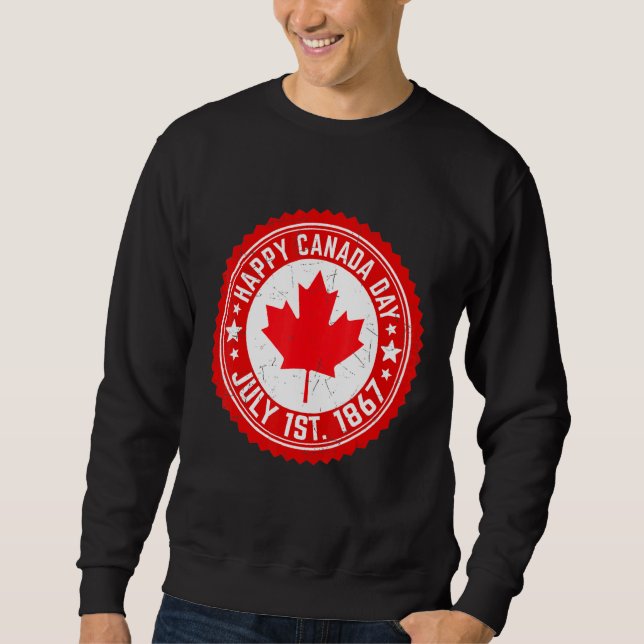 Sudadera Feliz Día de Canadá Julio de 1867 Maple Leaf Canad (Anverso)