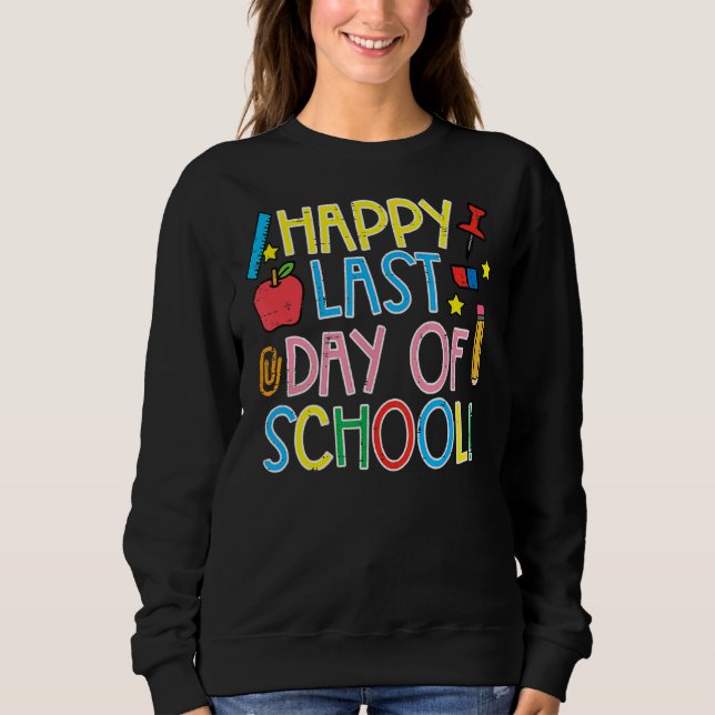 Sudadera Feliz día de clases de Apple Pencil Graduation Tea (Anverso)