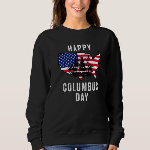 Sudadera Feliz Día De Colón Bandera De Ee.Uu. Descubrimient