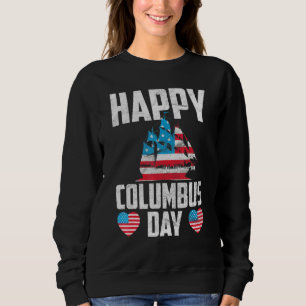 Sudadera Feliz Día de Colón: Italiano explora norteamerican