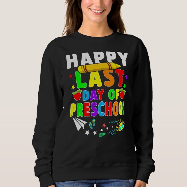 Sudadera Feliz Día De Estudiantes De Enseñanza Preescolar C (Anverso)