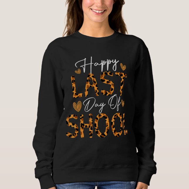 Sudadera Feliz Día De La Escuela Leopard Teacher Student G (Anverso)