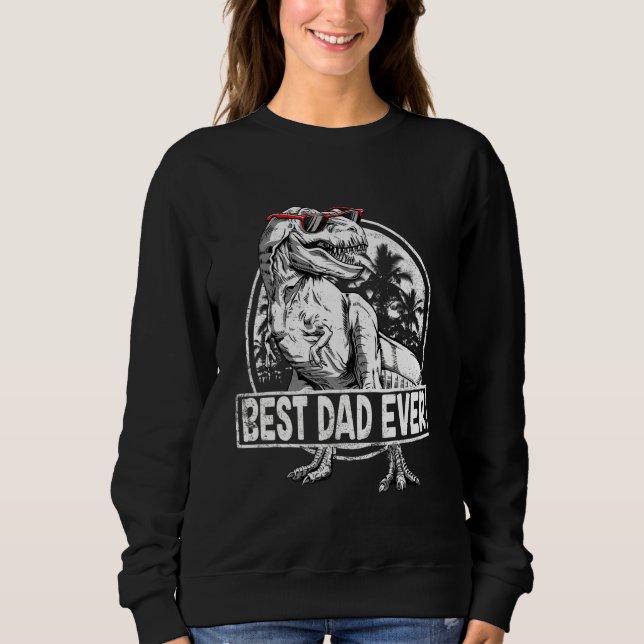 Sudadera Feliz Día de la Familia Padre de Dinosaurio Padre  (Anverso)