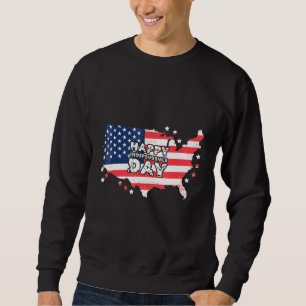 Sudadera Feliz Día de la Independencia Bandera de Estados U
