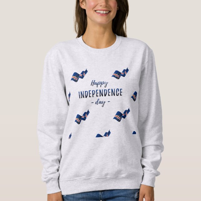 Sudadera Feliz Día de la Independencia Cabo Verde (Anverso)